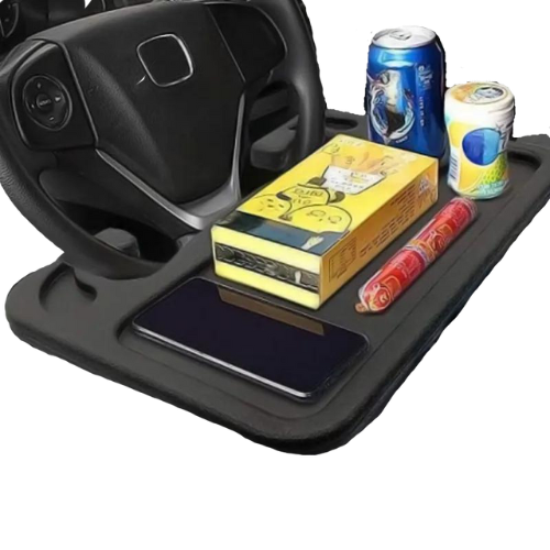 PORTABLE STEERING WHEEL MULTI-PURPOSE TRAY