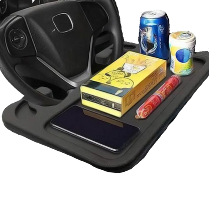 PORTABLE STEERING WHEEL MULTI-PURPOSE TRAY